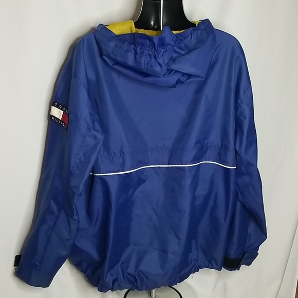 Vintage 90s tommy hilfiger windbreaker w/ hood XL - Picture 2 of 15